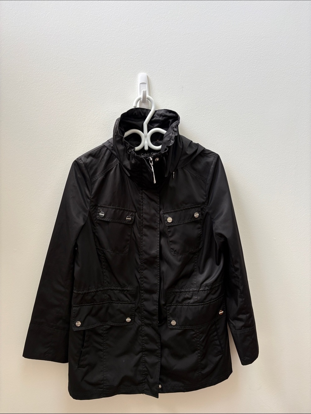 Calvin Klein Women’s Black Hooded Rain Jacket